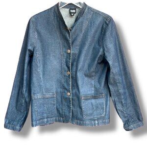 Eileen Fisher Blue Jean Jacket with Straight Cut